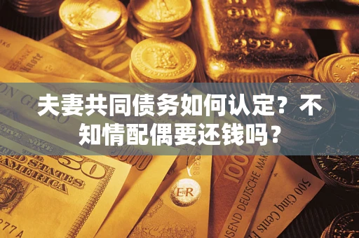 武汉夫妻共同债务如何认定？不知情配偶要还钱吗？