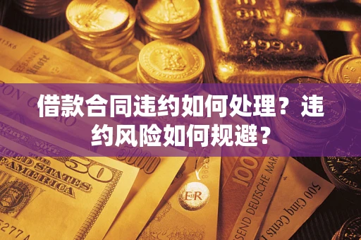 武汉借款合同违约如何处理？违约风险如何规避？