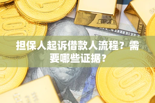 武汉担保人起诉借款人流程？需要哪些证据？