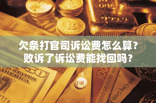 武汉欠条打官司诉讼费怎么算？败诉了诉讼费能找回吗？