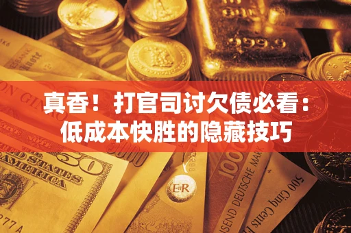 武汉真香！打官司讨欠债必看：低成本快胜的隐藏技巧