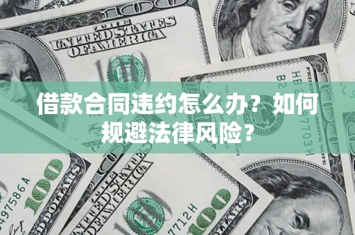 武汉借款合同违约怎么办？如何规避法律风险？